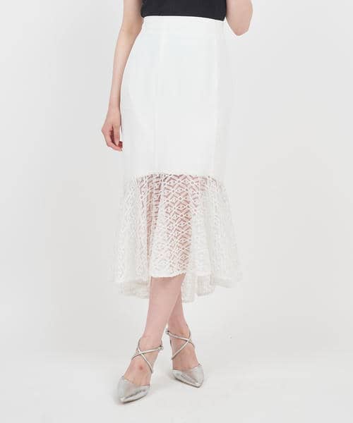 パールシアーヘムマーメイドスカート 詳細画像