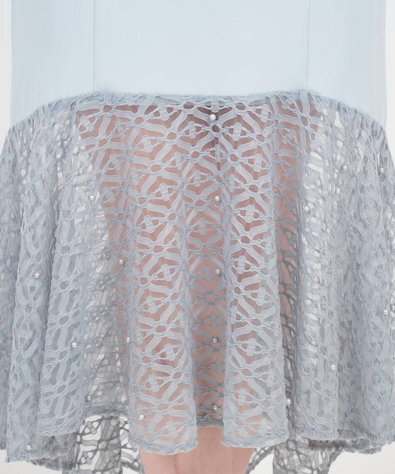 パールシアーヘムマーメイドスカート 詳細画像 ブルー 7