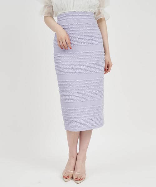 ジャガードカットタイトスカート 詳細画像