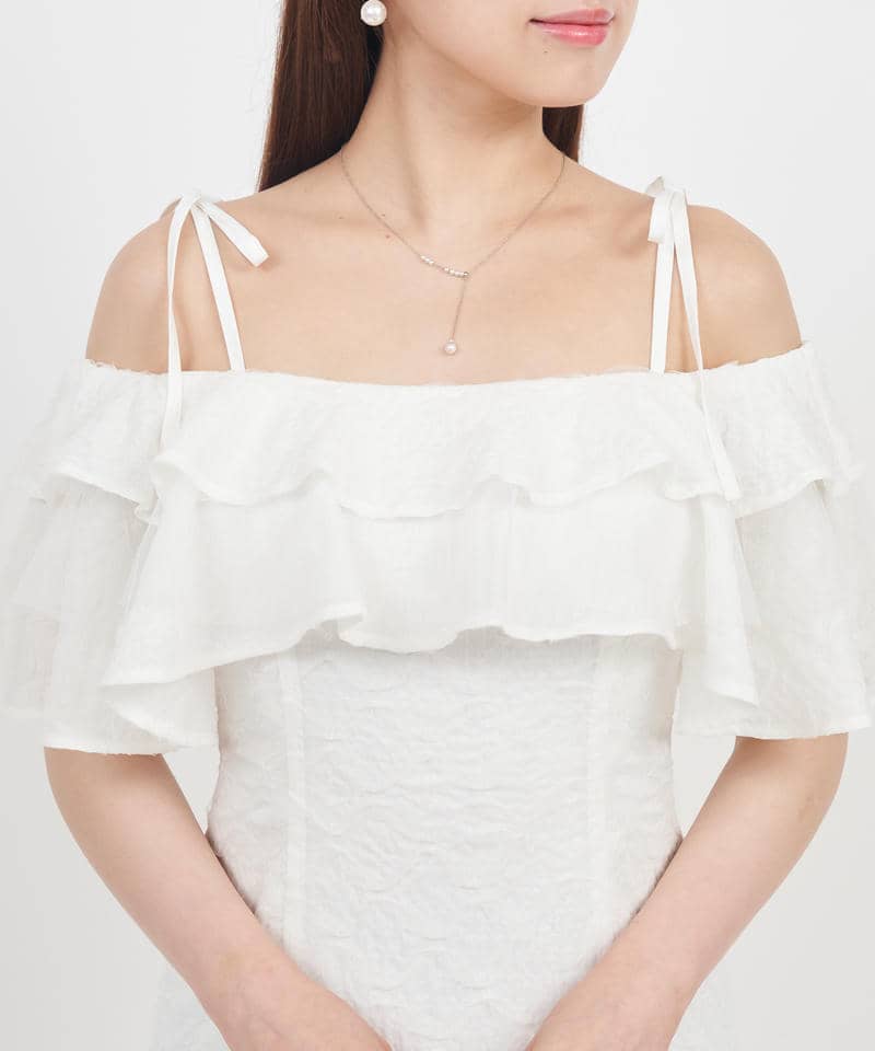 ラッフルフリルオフショルマーメイドワンピース 詳細画像 オフホワイト 4