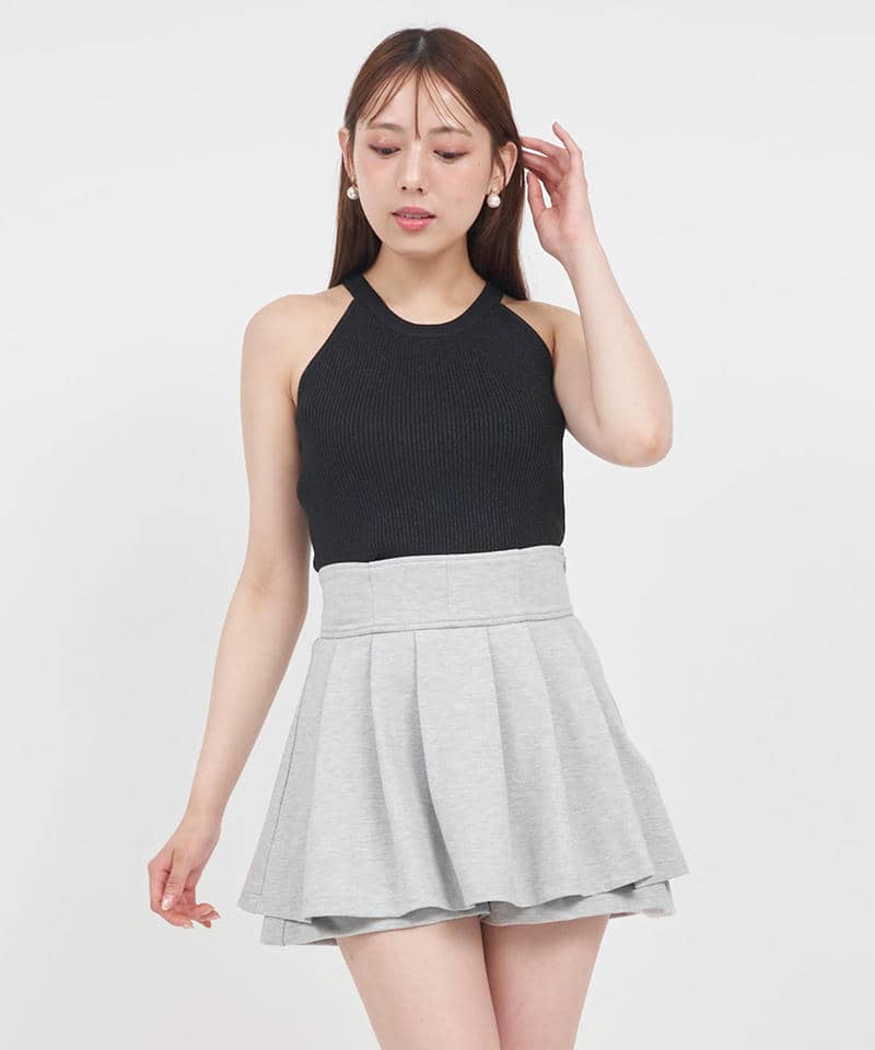 アメスリレイヤードカシュクールラメニットトップス 詳細画像 ブラック 2