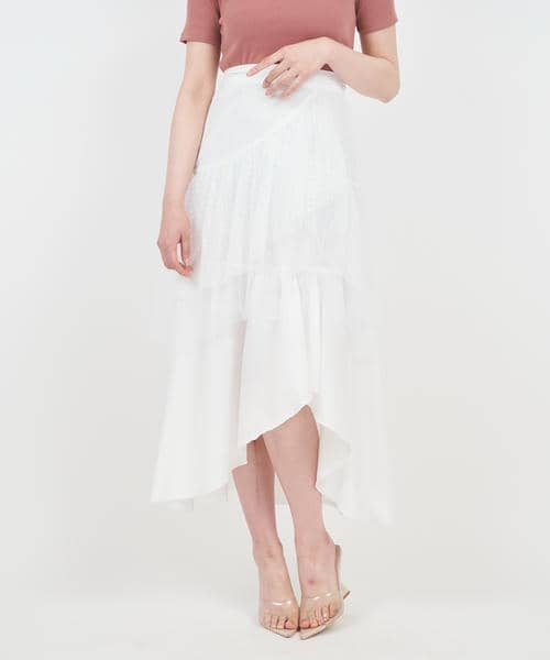 ドットチュールラッフルイレヘムスカート 詳細画像
