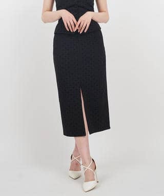 スリットファスナードットタイトスカート