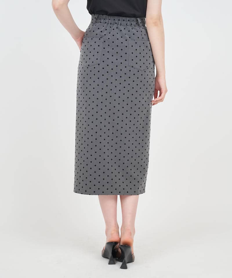 スリットファスナードットタイトスカート 詳細画像 グレー 3