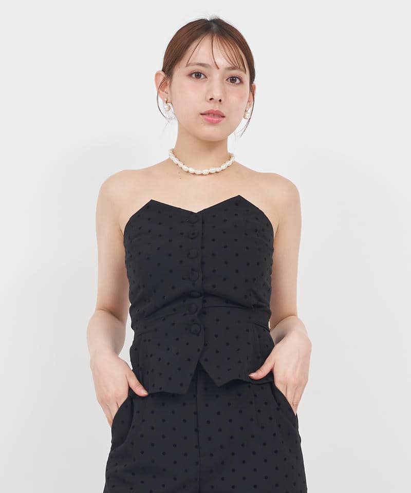 ドットビスチェ 詳細画像 ブラック 1