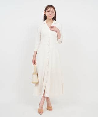 コルセット切替ロングシャツワンピース