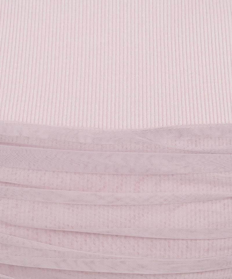 チュールキャミバルーンペプラムレイヤードトップス 詳細画像 ピンク 6