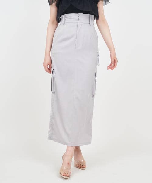 カーゴロングタイトスカート 詳細画像
