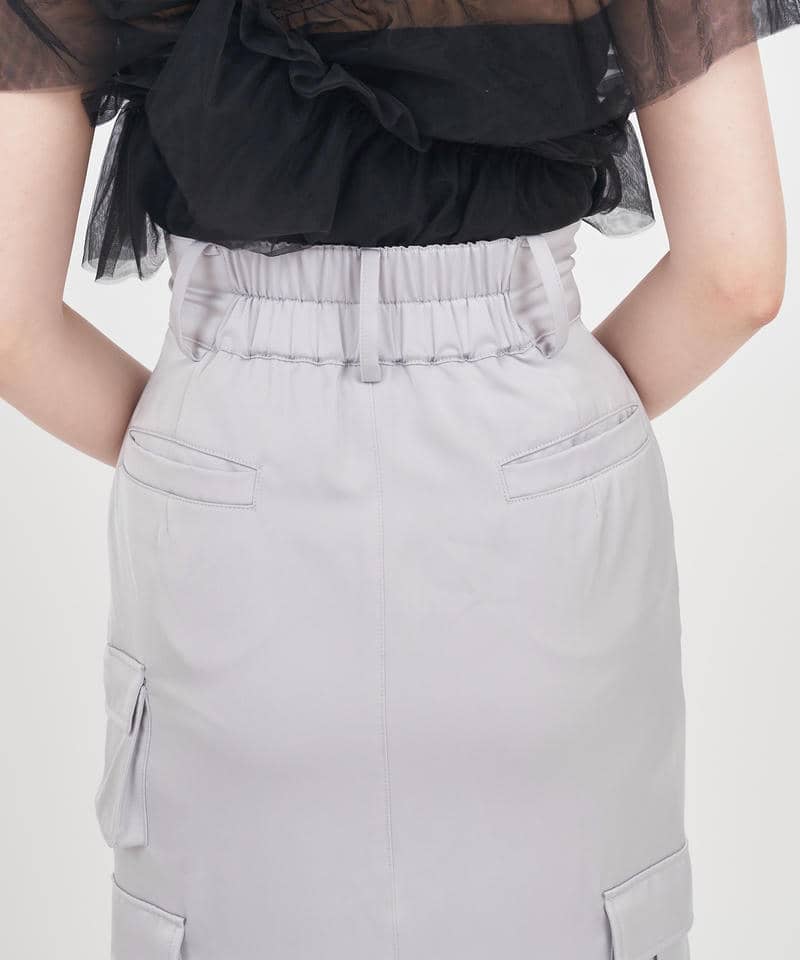 カーゴロングタイトスカート 詳細画像 グレー 6
