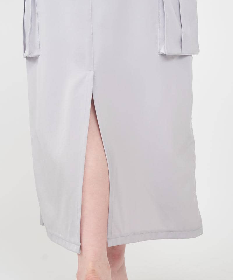 カーゴロングタイトスカート 詳細画像 グレー 8