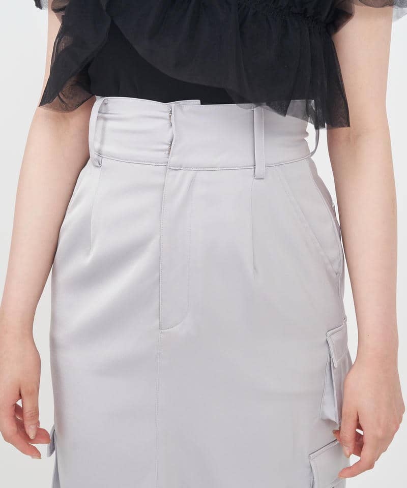 カーゴロングタイトスカート 詳細画像 グレー 9