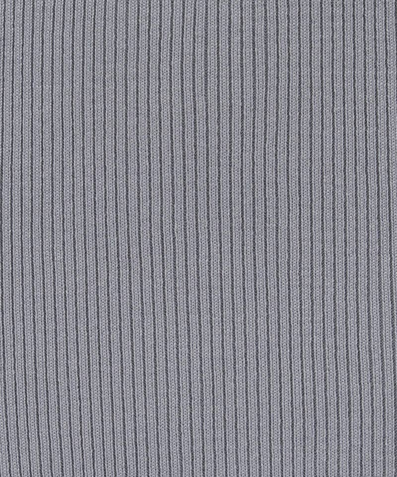 衿付配色ニットタイトワンピース 詳細画像 グレー 8