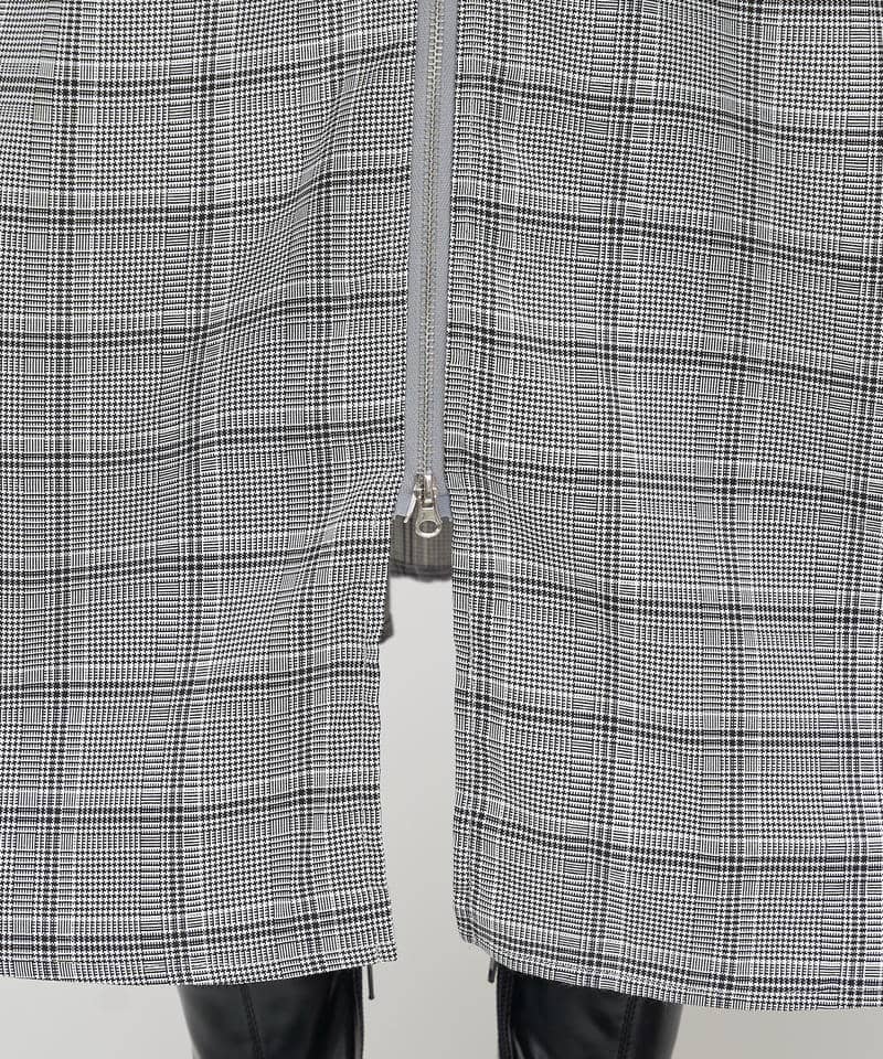 コルセット風フロントZIPシャツワンピース 詳細画像 チェック 10