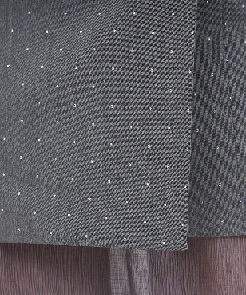 ダブルボタンシアーレイヤードロングワンピース 詳細画像 ブラック 10