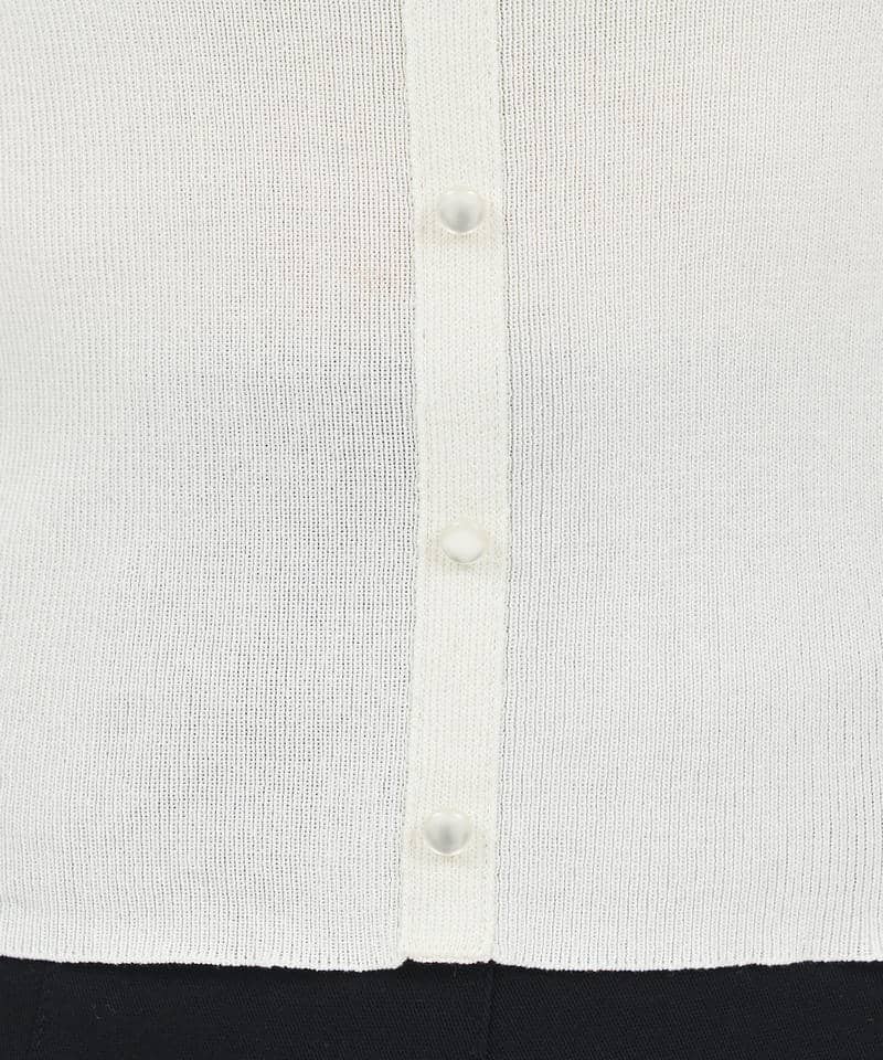 ジャガードフラワードッキングオフショルニットトップス 詳細画像 オフホワイト 8