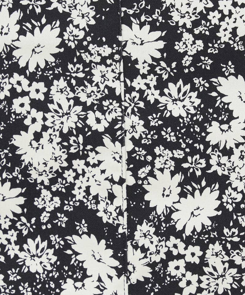 柄ストレッチマーメイドスカート 詳細画像 ブラック 3