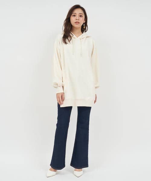 サイドZIPパーカーミニワンピース 詳細画像