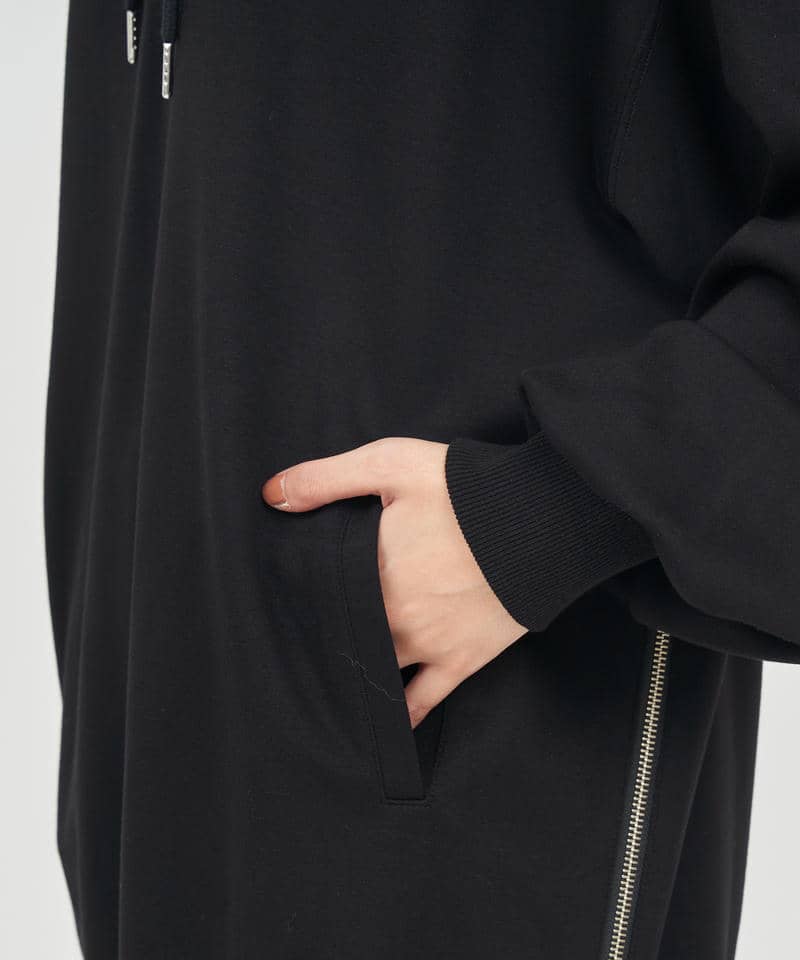 サイドZIPパーカーミニワンピース 詳細画像 ブラック 6