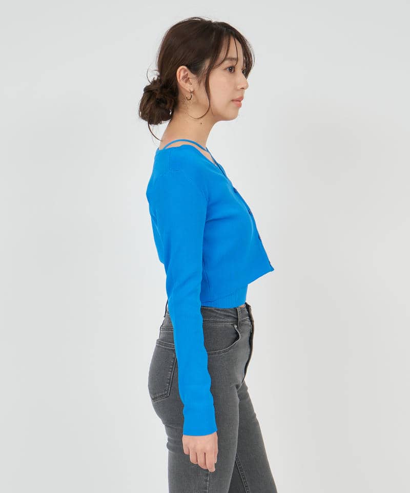 クロスキャミカーデアンサンブル 詳細画像 ブルー 2