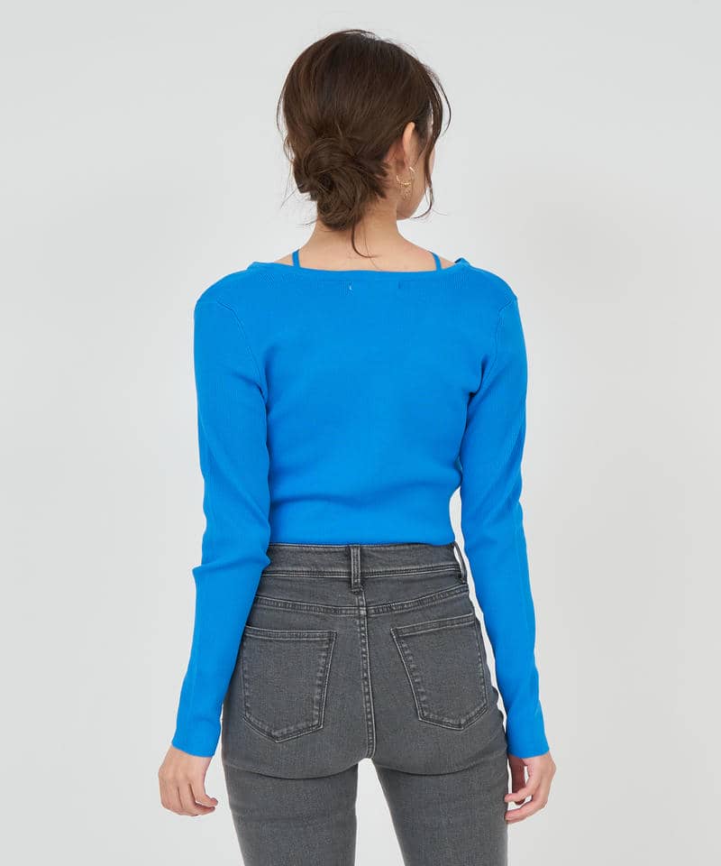 クロスキャミカーデアンサンブル 詳細画像 ブルー 3