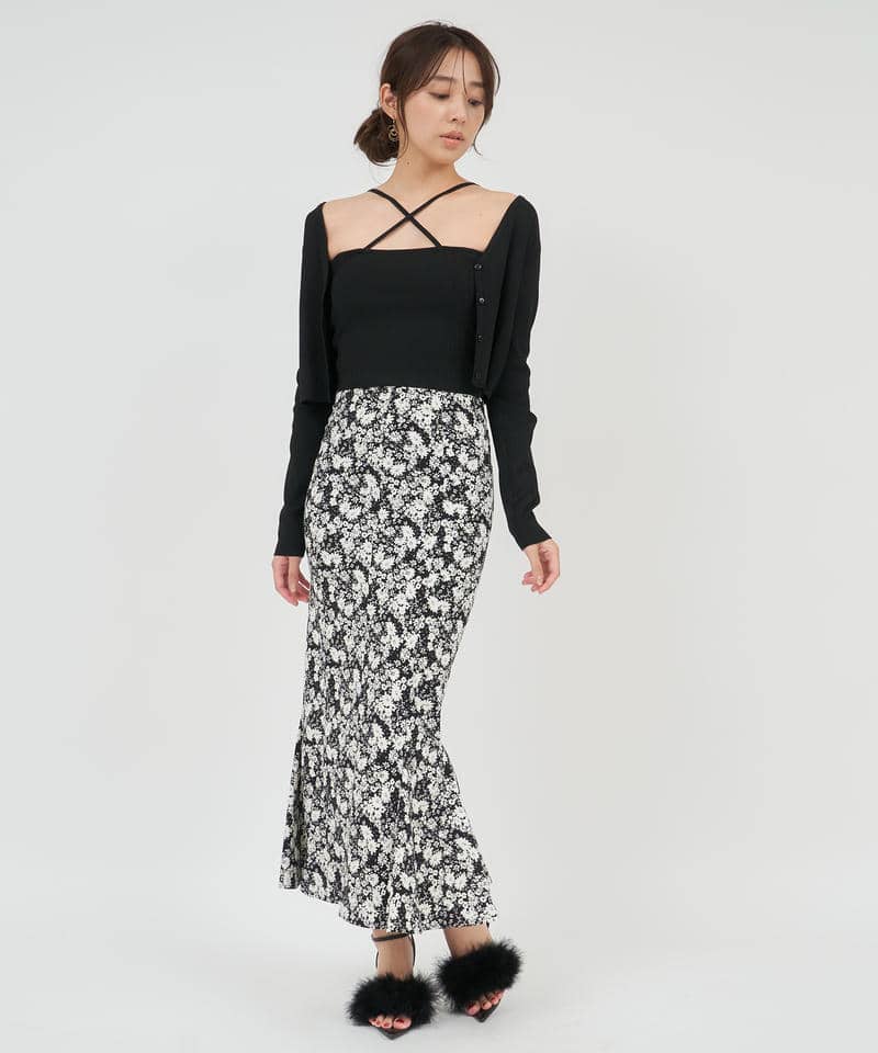 クロスキャミカーデアンサンブル 詳細画像 ブラック 2