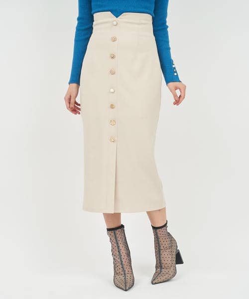 マルチボタンタイトスカート 詳細画像