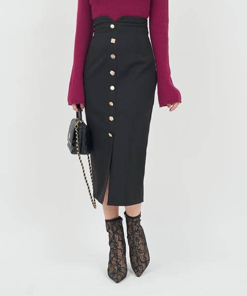 マルチボタンタイトスカート 詳細画像