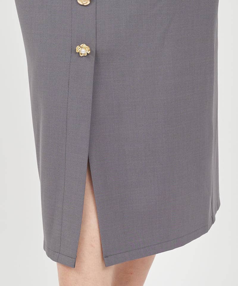 マルチボタンタイトスカート 詳細画像 グレー 7