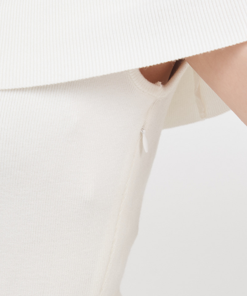 オフショルニットドッキングドットワンピース 詳細画像 パープル 6