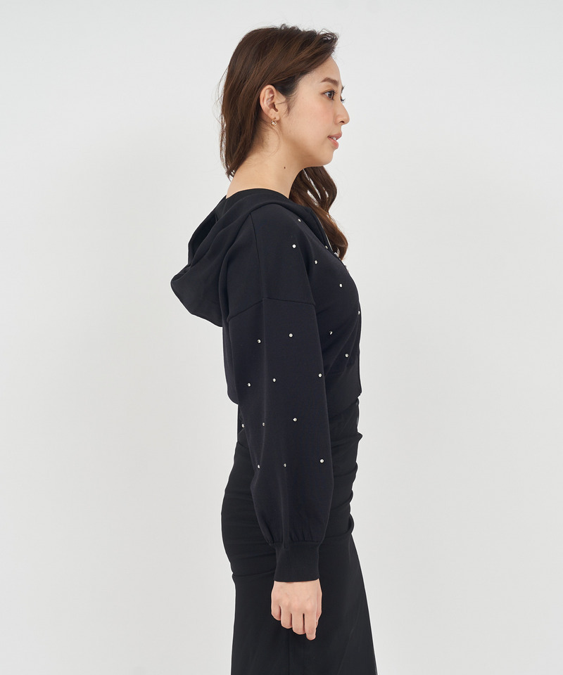 ビジューニットパーカー 詳細画像 ピンク 2