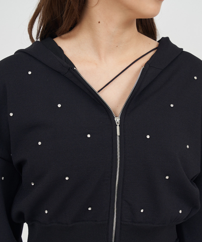 ビジューニットパーカー 詳細画像 ピンク 4