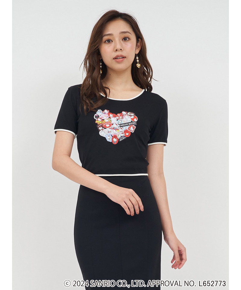 【Hello Kitty】コンパクトTシャツ 詳細画像 ブラック 1