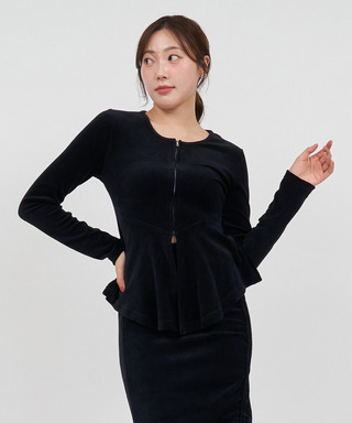 ペプラムZIPトップス