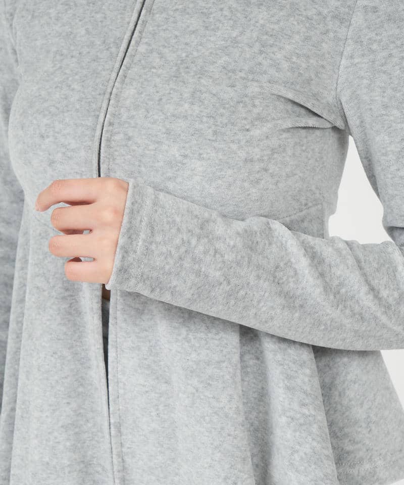 ペプラムZIPトップス 詳細画像 グレー 5