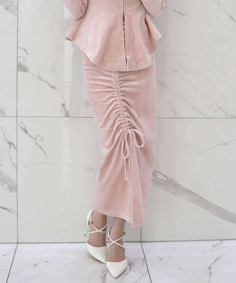 ドロストスリットスカート 詳細画像 ピンク 1