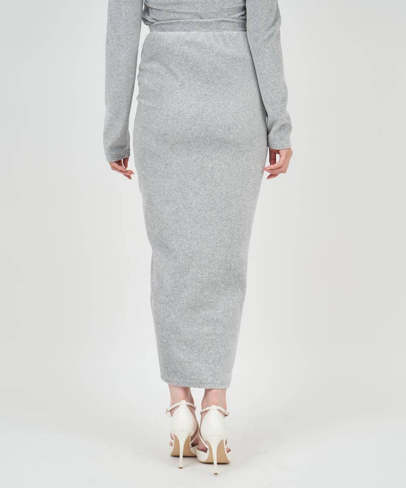 ドロストスリットスカート 詳細画像 グレー 3