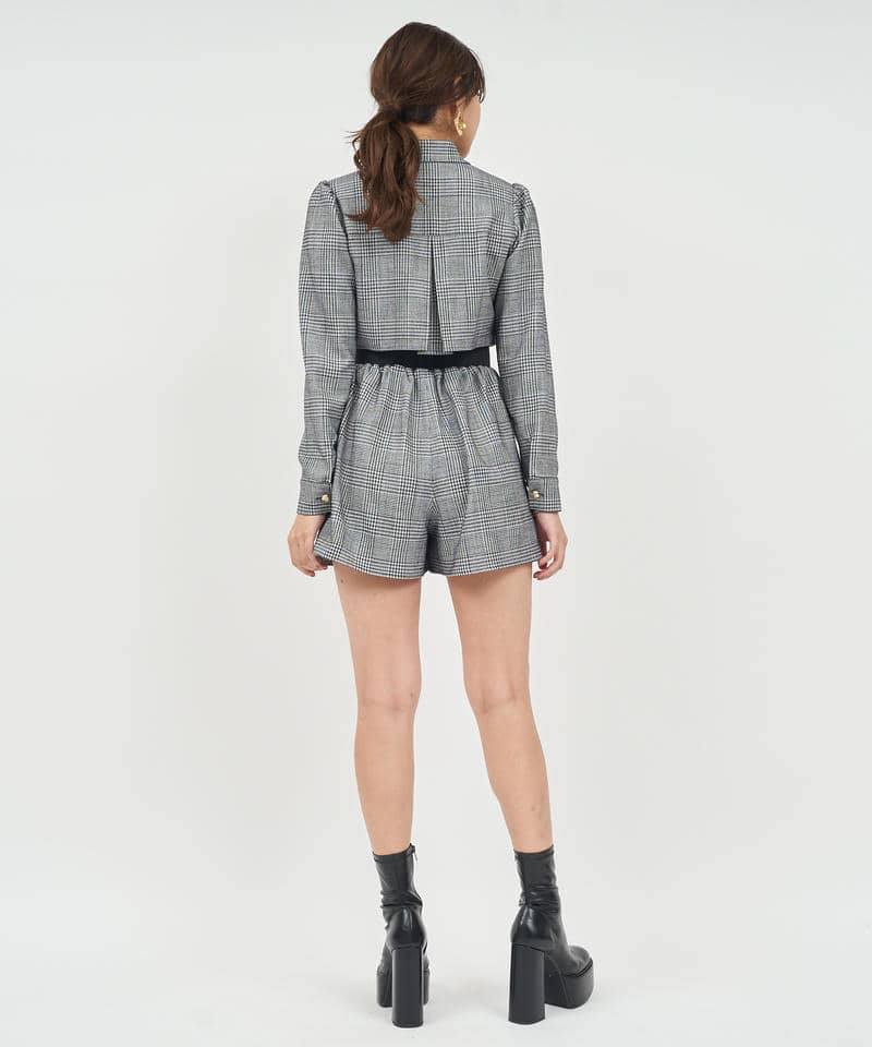 バックオープンシャツコンビネゾン 詳細画像 チェック 3