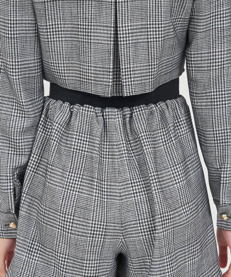 バックオープンシャツコンビネゾン 詳細画像 チェック 4