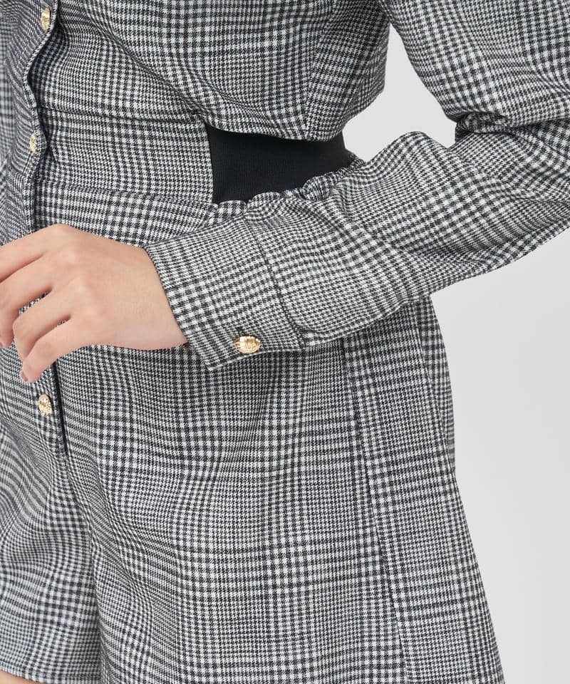 バックオープンシャツコンビネゾン 詳細画像 チェック 6