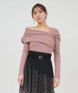 アシンメトリーカットトップス