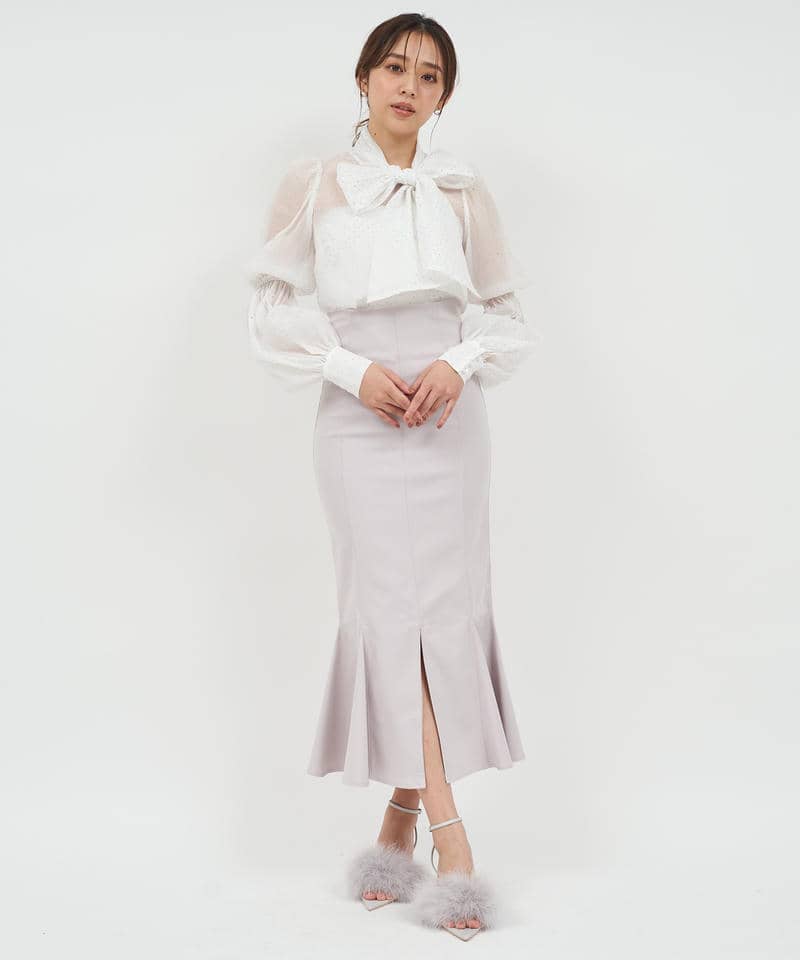 ガムストレッチマーメイドスカート&rsquo;24a 詳細画像 ベージュ 1