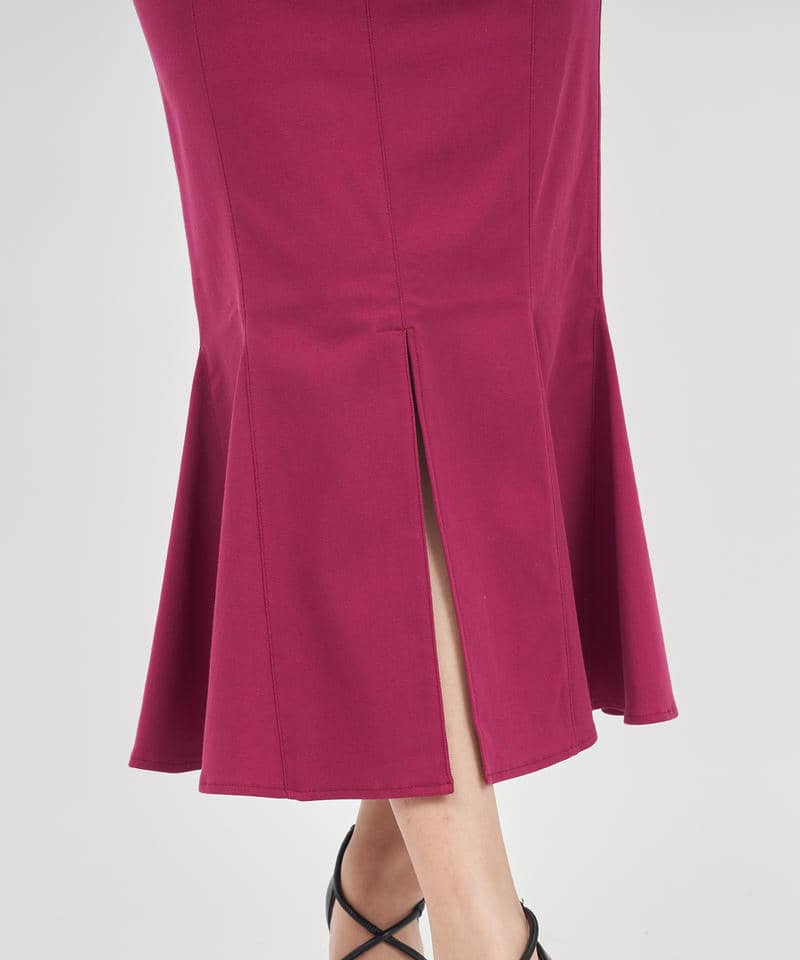 ガムストレッチマーメイドスカート&rsquo;24a 詳細画像 ボルドー 5