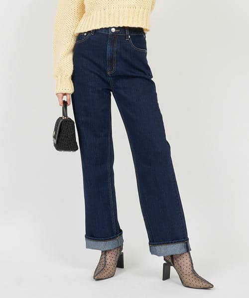 ラメデニムワイドパンツ 詳細画像