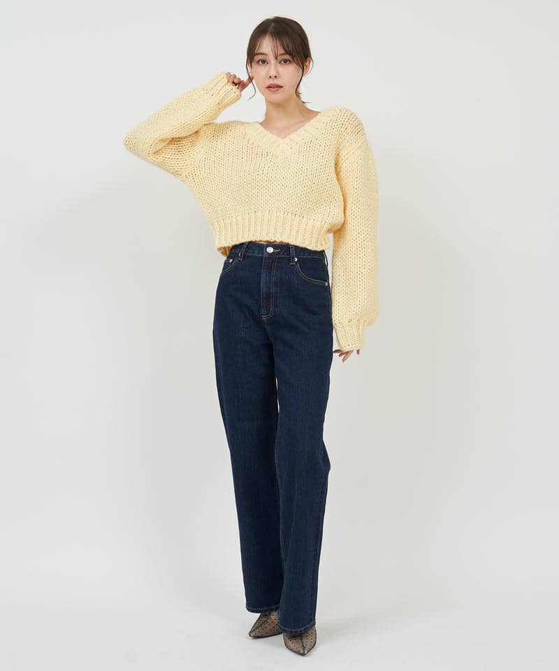 ラメデニムワイドパンツ 詳細画像 インディゴ 2