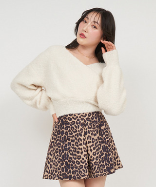 カシュクールニットトップス