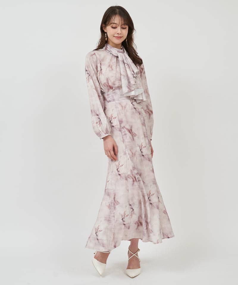 ニュアンス柄タイトフレアスカート 詳細画像 ベージュ 2