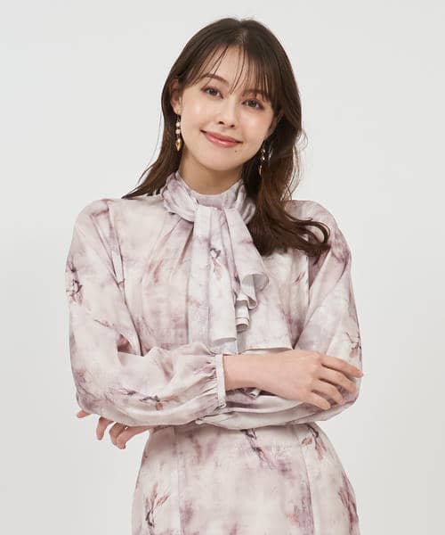 ニュアンス柄3wayブラウス 詳細画像