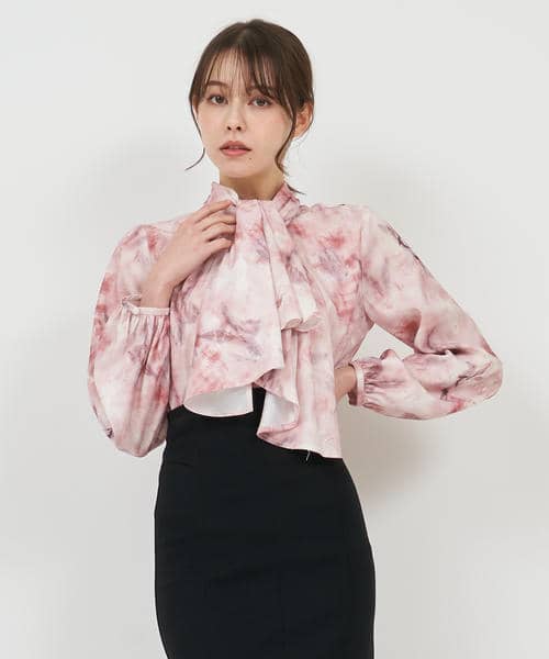 ニュアンス柄3wayブラウス 詳細画像