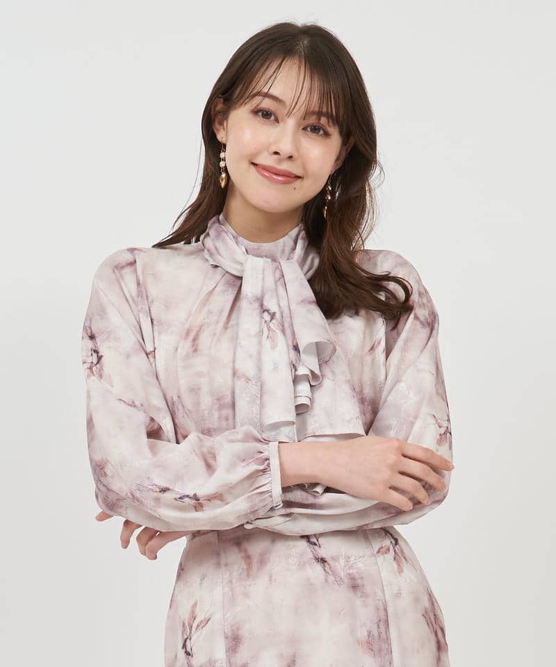 ニュアンス柄3wayブラウス 詳細画像 ベージュ 1