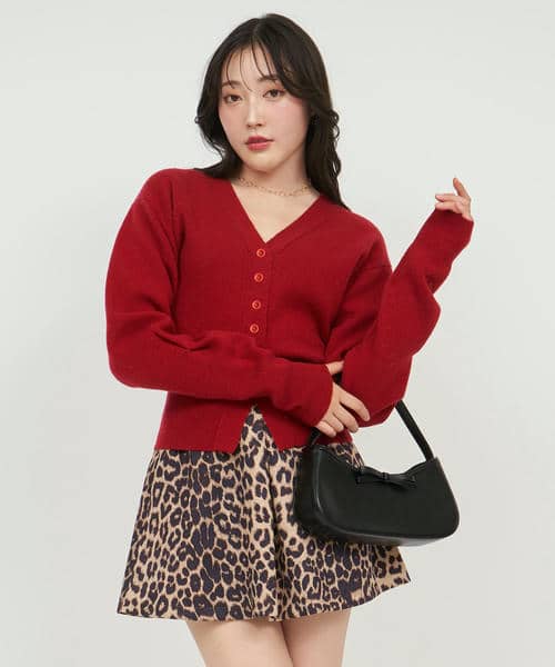 コルセットリブハート刺繍カーディガン 詳細画像